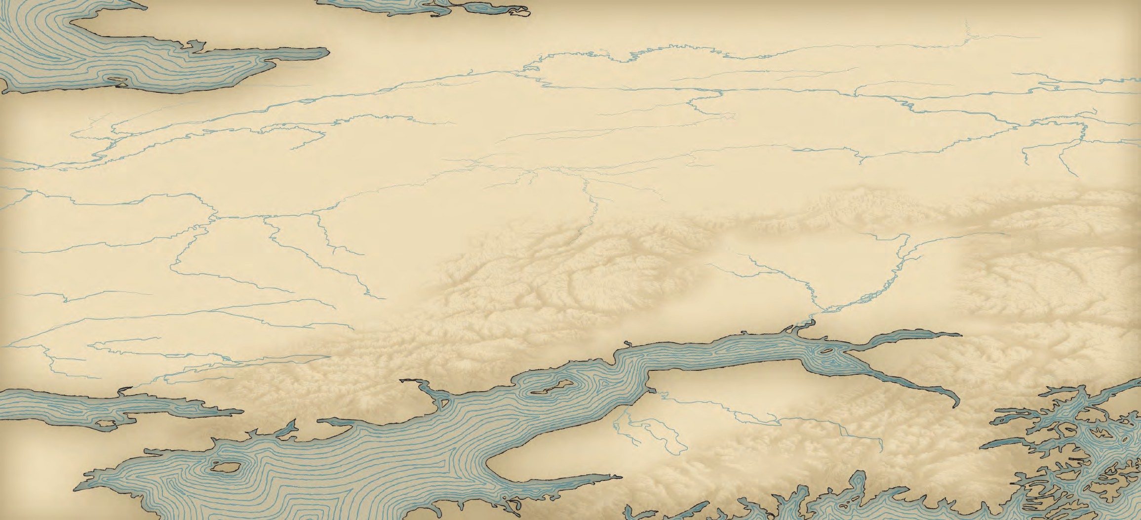Raw un-annotated Alaska shaded-relief topographic base map