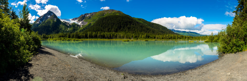 Winter mountain panorama along the Iditarod National Historic Trail